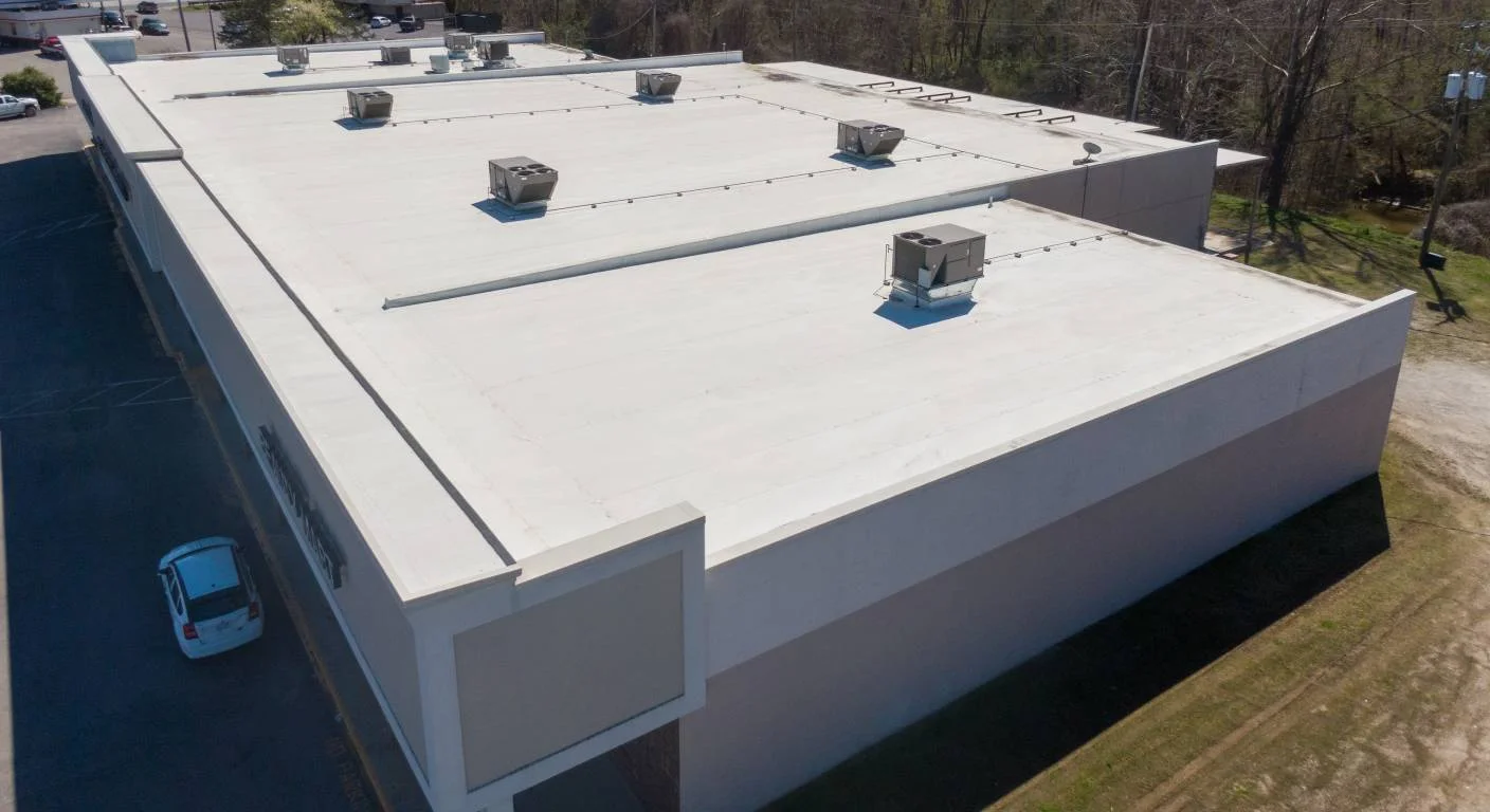 Recently completed commercial roof restoration project by Chellino Commercial Roofing showcasing quality installation and materials in Pennsylvania